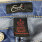 Earl Slim Tapered Leg Jeans Womens 8 Midrise Stretch Denim Blue Jeans Distressed