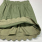 J. Crew Linen Blend Pull On Mini Skirt Sz 2 Green Lined Scalloped Hem Pockets