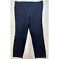 J. Jill Linen Crop Pants Womens Large Stretch Navy Blue Accent Buttons Zipper