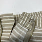 Black Label Chicos Striped Ankle Tie Pants Sz 2 (US 12) Beige Elastic Side Zip