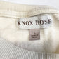 Knox Rose Tie Dye Sweatshirt Large Beige Stretchy Soft Knit Balloon Sleeve Top