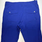 Paskho Sanctuary Cropped Pleated Stretch Tech Travel Pants Womens XL Blue NEW