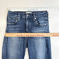 AGOLDE Sophie Crop Jeans Womens 24 Midrise Blue Denim Medium Wash Raw Hem Fray