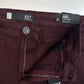 KUT From The Kloth Donna High Rise Ankle Skinny Jeans 14 Deep Wine Burgundy NEW