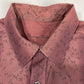 Tommy Bahama Button Up Shirt Mens Large Cotton/Silk Maroon Long Sleeve Leaves