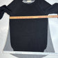 Anatara Two Tone Sweater Sz Large Black Gray Colorblock Long Sleeve High Low Hem