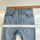 Levis Wedgie Skinny Ankle Jean 26 (US 2/3) Denim Button Fly Distress Fray *Flaw