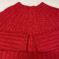 White Stag Soft Cable Knit Sweater Large Angora Lambswool Blend Red Long Sleeve