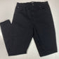 7 For All Mankind High Waist Skinny Sz 33 Black Stretch Denim Jeans Modal EUC