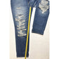 Kancan Boyfriend Jeans Womens 11/29 Blue Relaxed Fit Denim Distressed Holes EUC