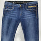 REROCK for EXPRESS Straight Leg Sz 30 Midrise Denim Blue Jeans Embellished