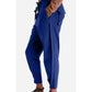 Paskho Sanctuary Cropped Pleated Stretch Tech Travel Pants Womens XL Blue NEW