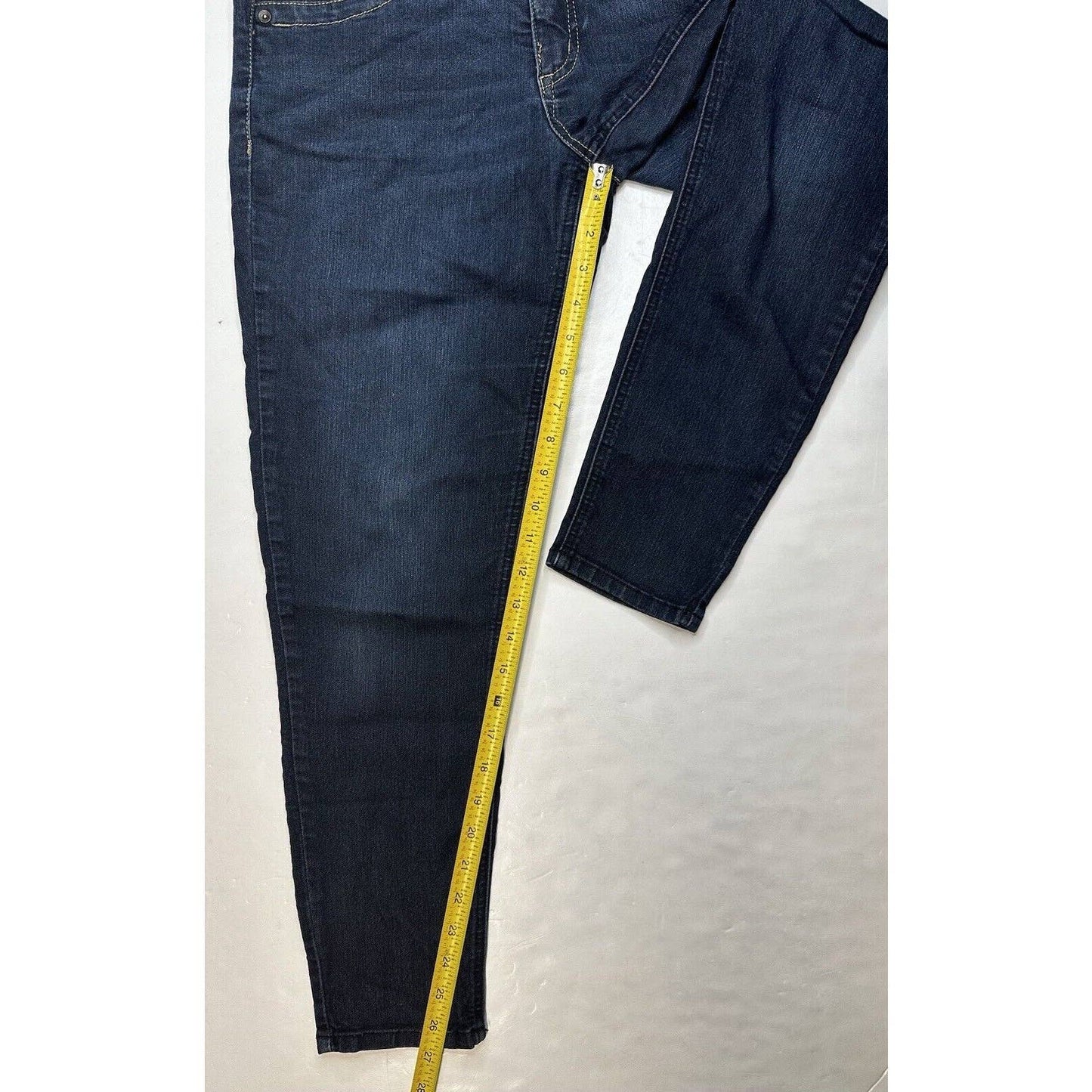 Democracy Ab Technology Skinny Ankle Jeans Womens 8 Midrise Stretch Blue Denim