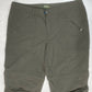 Eddie Bauer Convertible Pants Sz 14 Gray Nylon Hiking Zip Off Shorts Pockets EUC