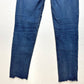 AGOLDE Sophie Crop Jeans Womens 24 Midrise Blue Denim Medium Wash Raw Hem Fray