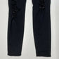 Frame Le Skinny Sz 28 Midrise Stretch Denim Black Jeans Distress Holes Destroyed