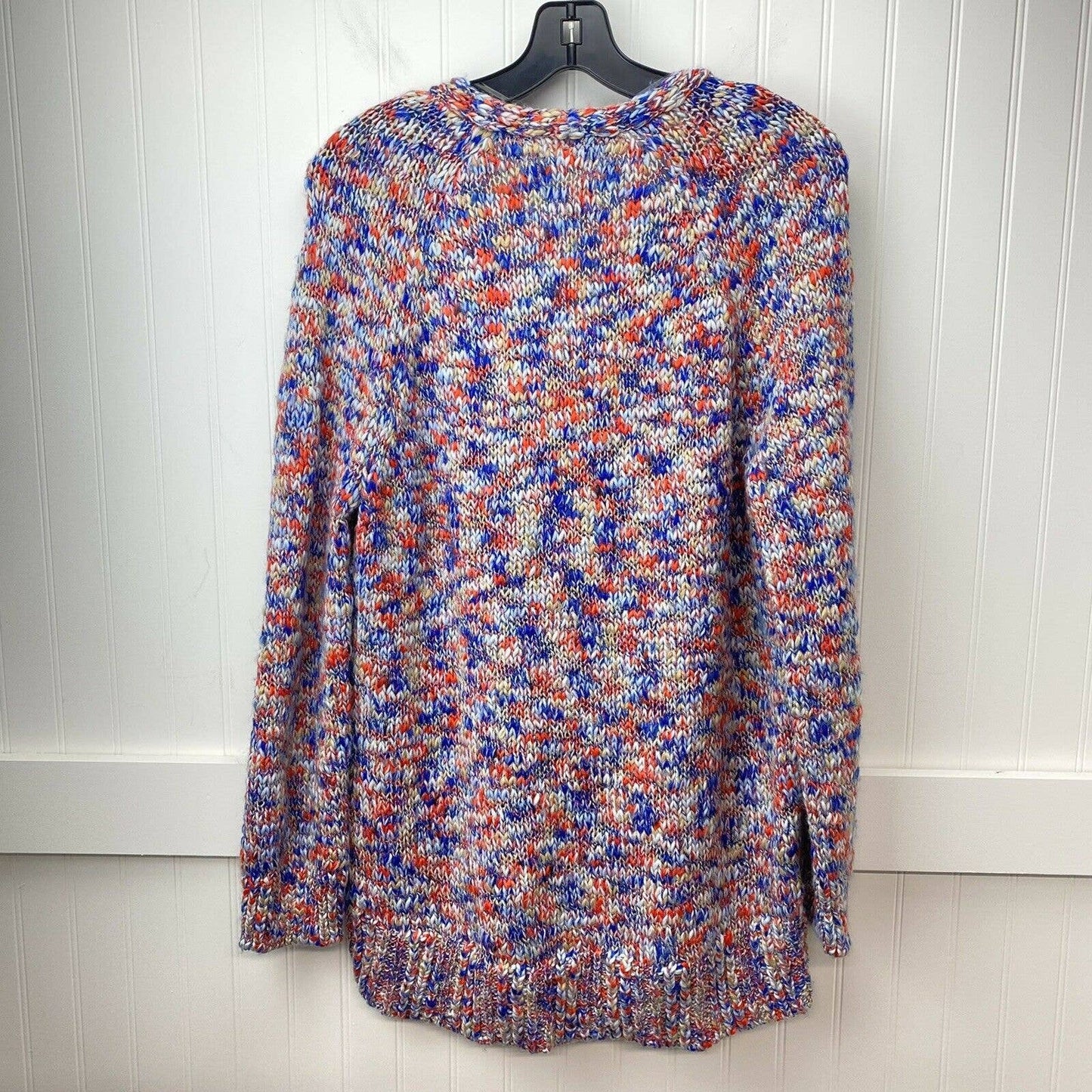 Lou & Grey Loft Chunky Knit Wool Blend Sweater Sz Large Colorful Space Dye Tunic