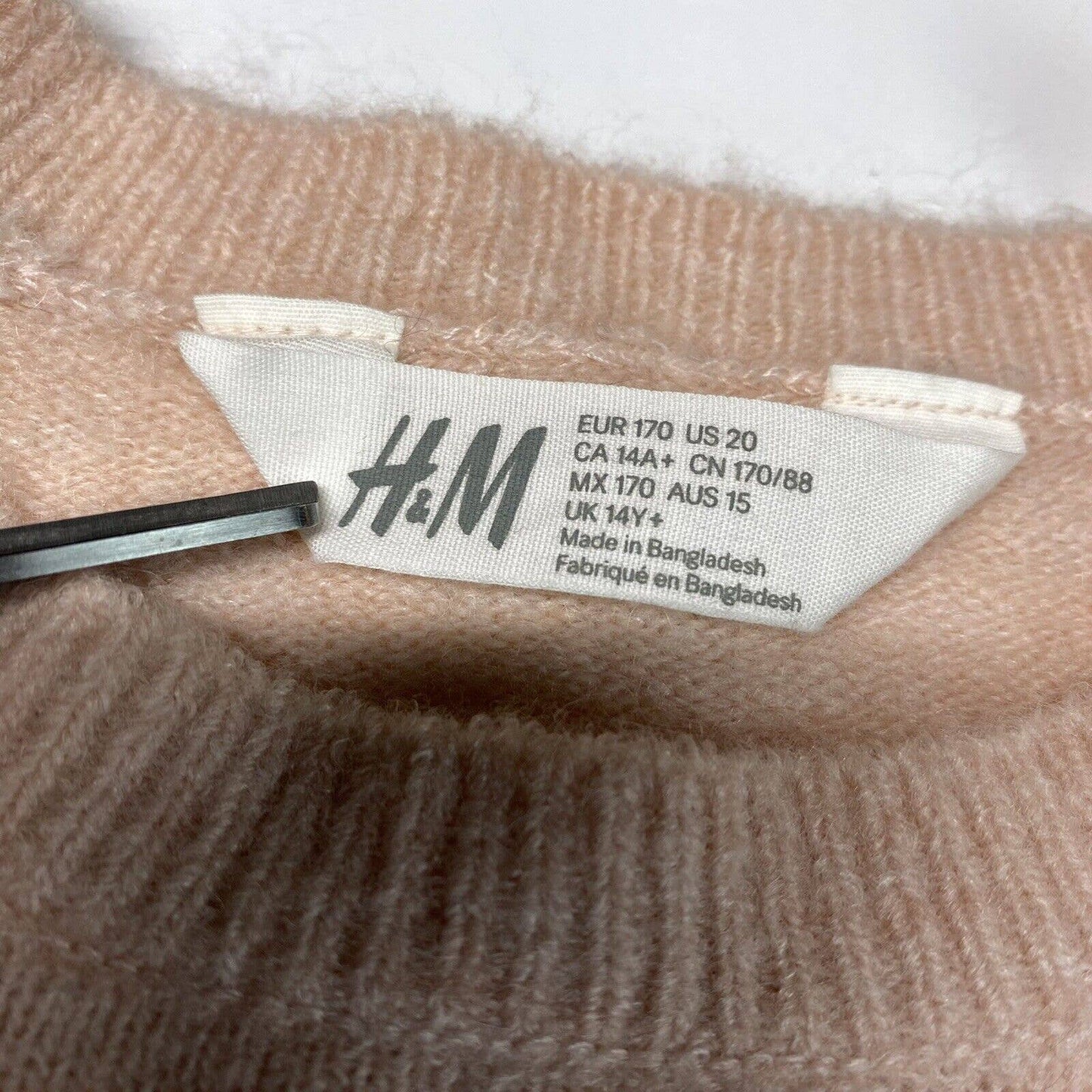 H&M Colorblock Sweater Sz 20 Multicolor Striped Long Sleeve Soft Wool Blend Top