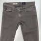 AG Adriano Goldschmied Stilt Cigarette Leg Sz 25R Stretch Khaki Brown Jeans EUC