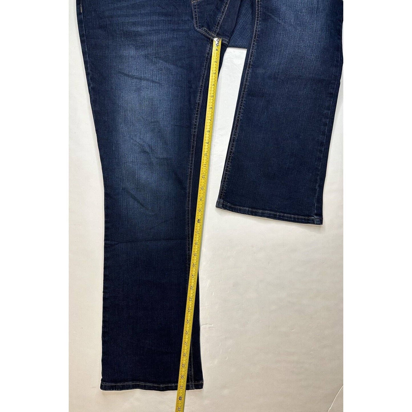 Maurices Midrise Bootcut Jeans Womens 14 Regular Stretch Blue Denim Dark Wash