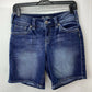 Silver Suki Mid Shorts Sz 27 (28"Waist) Stretch Denim Jean Dark Wash Distress