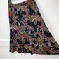 West End Slinky Knit Midi Skirt Sz Large Multicolor Floral A-Line Stretch USA