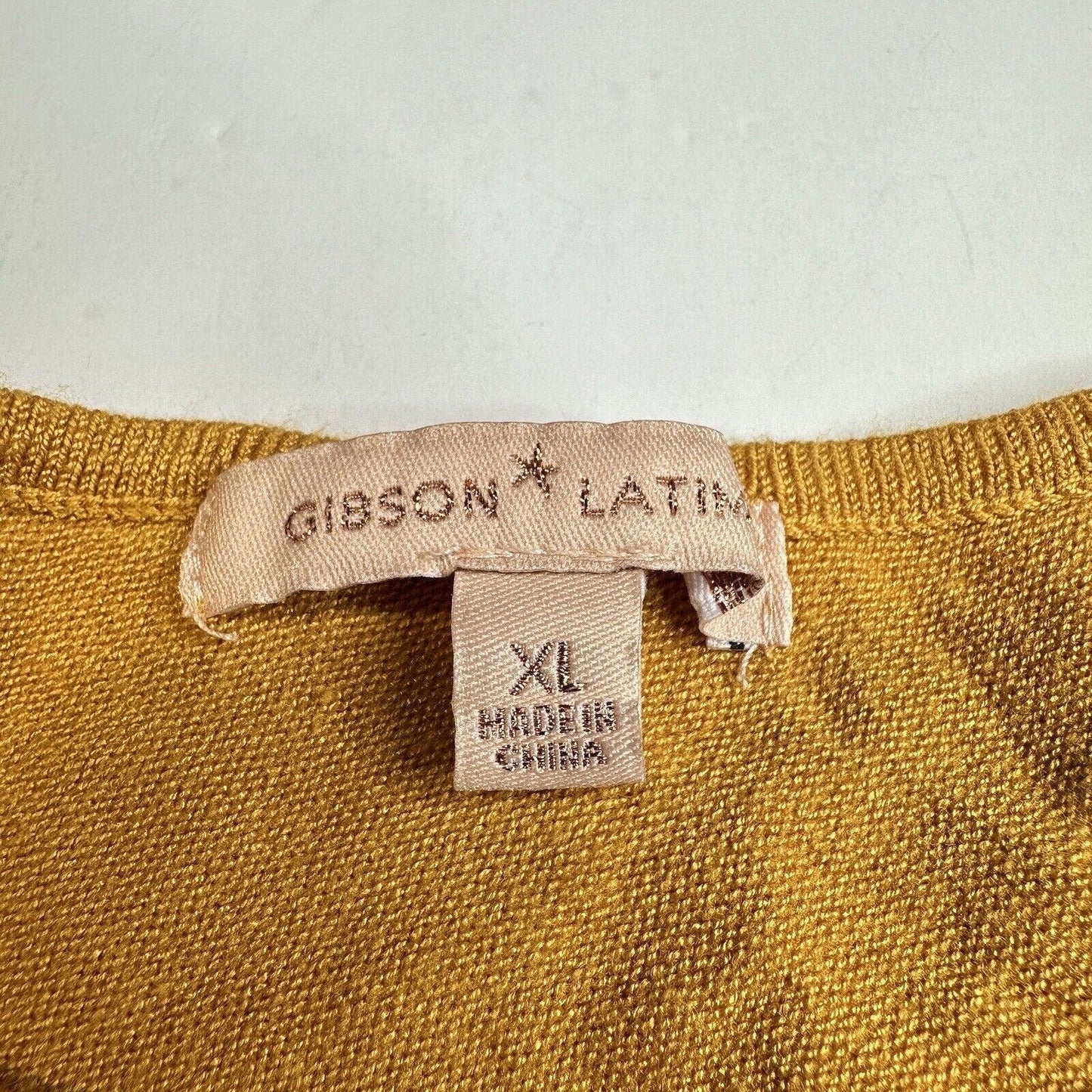 Gibson Latimer Tunic Sweater XL Mustard Yellow Asymmetrical Dolman Sleeve NEW