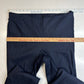 J. Jill Linen Crop Pants Womens Large Stretch Navy Blue Accent Buttons Zipper