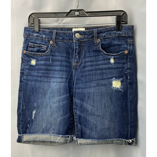 Aeropostale Bermuda Shorts Sz 5/6 Womens Lowrise Denim Jean Distressed Holes