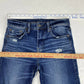 American Eagle Original Bootcut Sz 28 Cozy Airflex+ Denim Blue Jeans Holes *Flaw