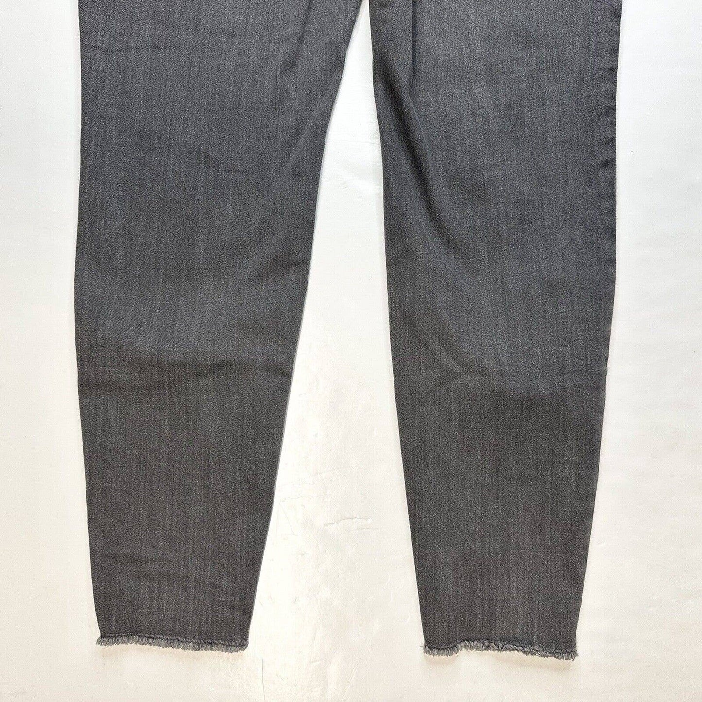 Maurices High Rise Skinny Jean Women L/12 Stretch Gray Denim Button Fly Distress