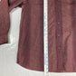 Tommy Bahama Button Up Shirt Mens Large Cotton/Silk Maroon Long Sleeve Leaves