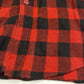 Vintage Woolrich Wool Shacket Mens Large Red Buffalo Plaid Mackinaw Tartan *Flaw