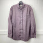 Duluth Trading Button Up Shirt Sz Large Mens Long Sleeve Casual Dress Burgundy