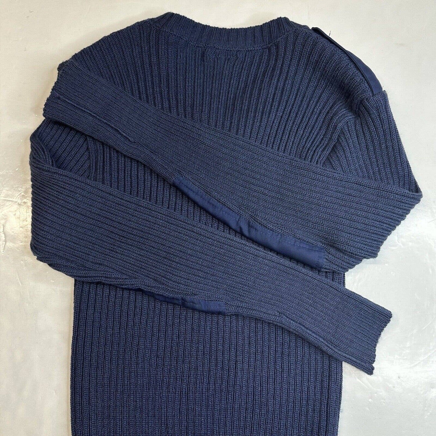 Brigade Quartermasters Wooly Pully Sweater EUR42 Blue Wool Military England EUC