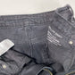 American Eagle Mom Jean Sz 6 Short High Rise Black Denim Crop Distressed Holes