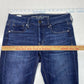 American Eagle Tomgirl Jeans Sz 2 Blue Denim Holes Button Fly *See Measurements