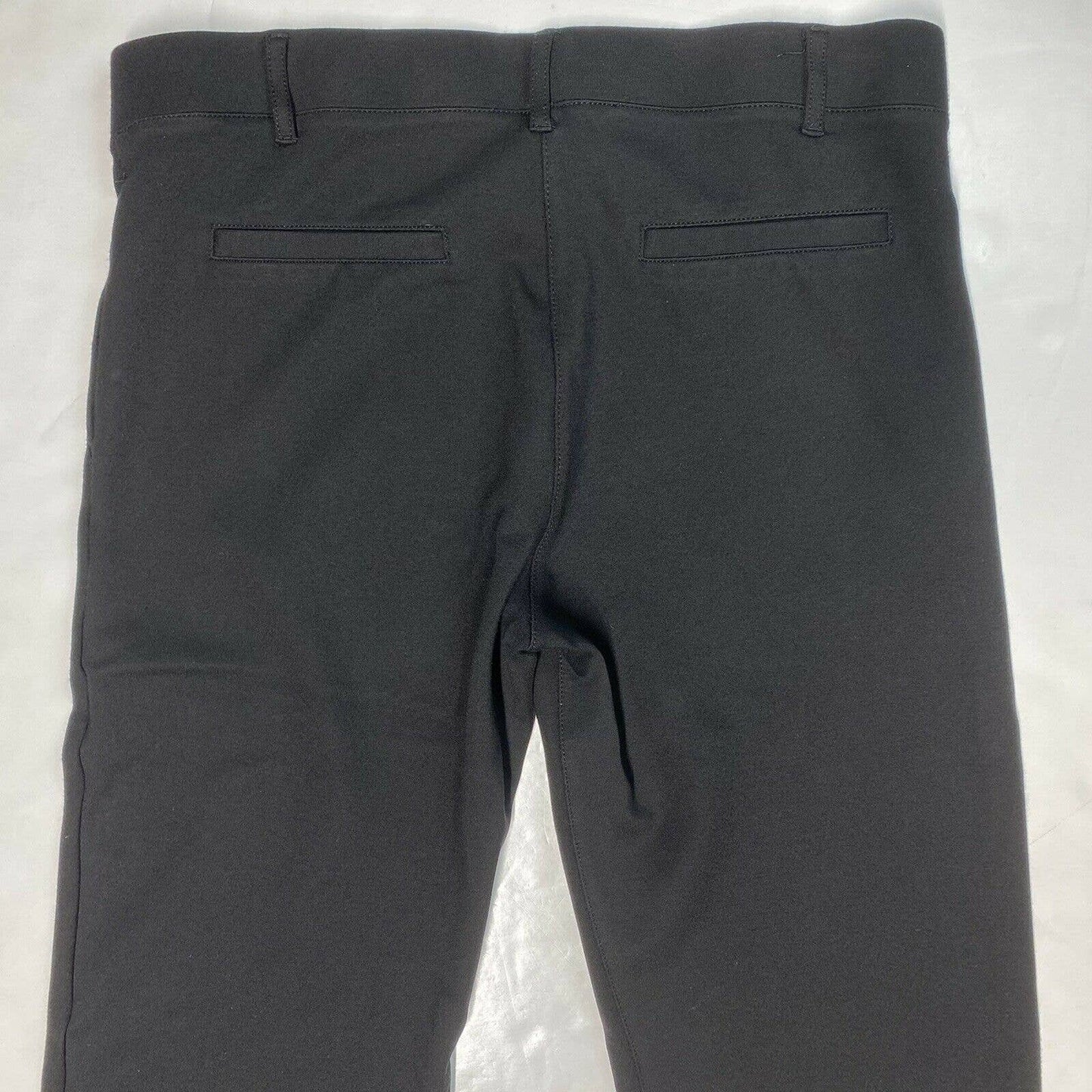 Betabrand Dress Pant Yoga Pants Medium Short Black Pull On Stretch Straight Leg