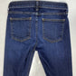 Veronica Beard Brooke Skinny Sz 26 Midrise Stretch Denim Jeans Dark Raw Hems EUC