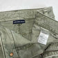 American Eagle Hi-Rise Shortie Sz 8 Super Super Stretch Green Denim Short RawHem