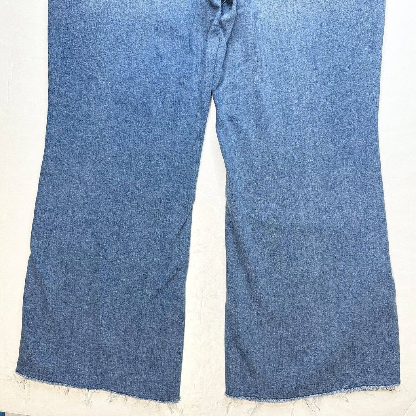 Pilcro Letterpress High Rise Skinny Bootcut Jeans 22W Denim Fray Anthropologie