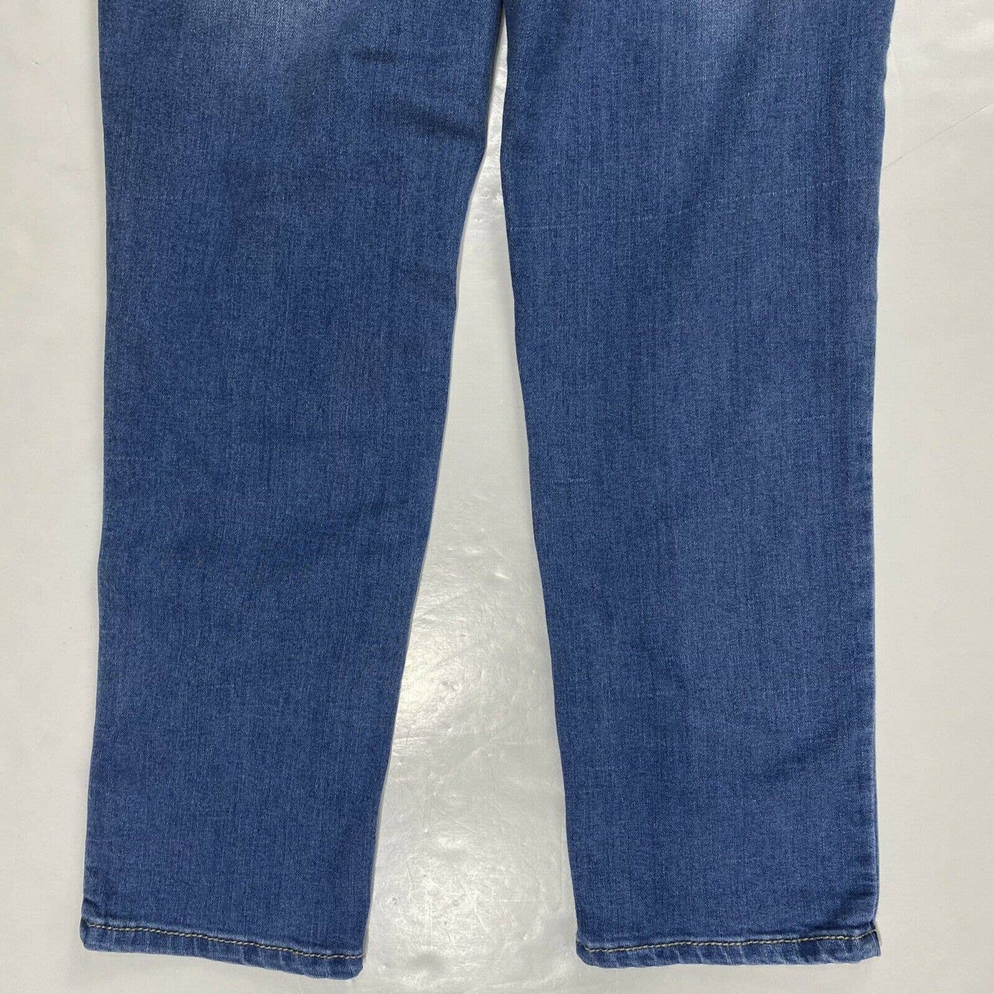 Earl Slim Tapered Leg Jeans Womens 8 Midrise Stretch Denim Blue Jeans Distressed