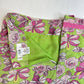 SLB Silk Short Skirt Womens Large Pink Green Floral Sheer Layer Retro Barbie