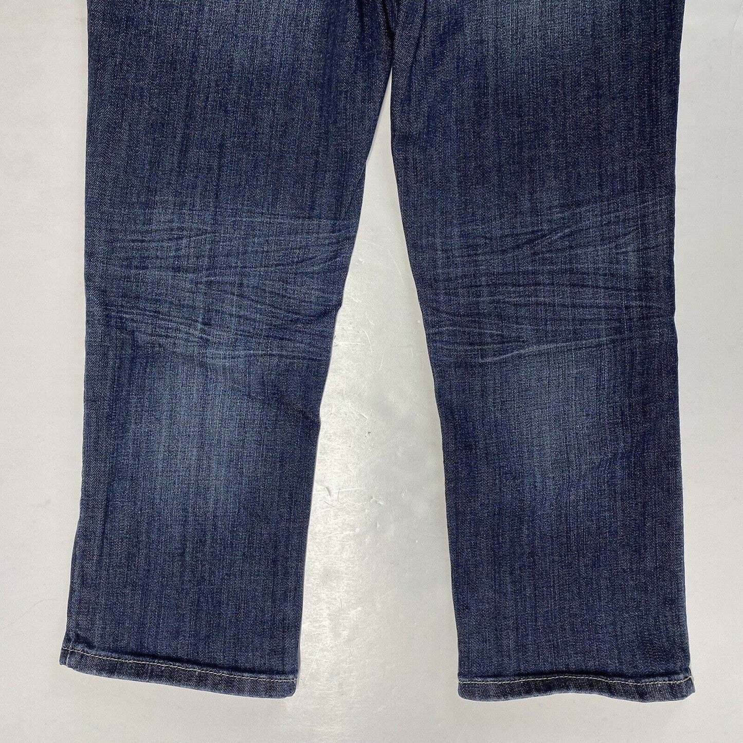 Grace In LA Capri Sz 7 Lowrise Denim Cropped Blue Jeans Rhinestones Jewels