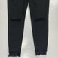 American Eagle Super Hi-Rise Jegging Sz 8 Next Level Stretch Black w/Holes Lace