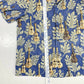 RJC Hawaiian Button Up Shirt Sz XL Mens Casual Blue Short Sleeve Top Ukelele USA