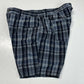 Mountain Khakis Classic Fit Midrise Bermuda Shorts Sz 10 Plaid Black Gray EUC