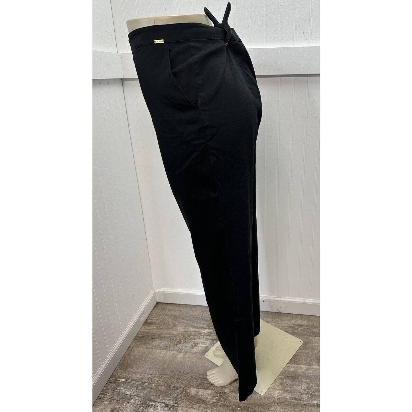 St John Sport Wide Leg Trousers Womens 10 (34"Waist) Black Dress Pants USA