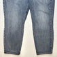 Silver Avery Straight Crop Jeans 18 Curvy High Rise Denim Blue Distressed Plus