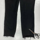 JLO Jennifer Lopez Sculpt Straight Sz 12 Black Stretch Denim Jeans Raw Hems EUC